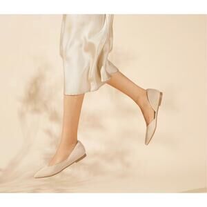 VIVAIA Melia Women's Nutmeg textured knit pointed-toe Flats size 35/5